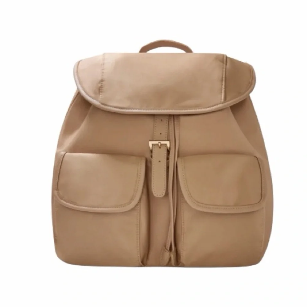 Year Of Ours Nylon Tan Backpack With Adjustable Straps NWT
